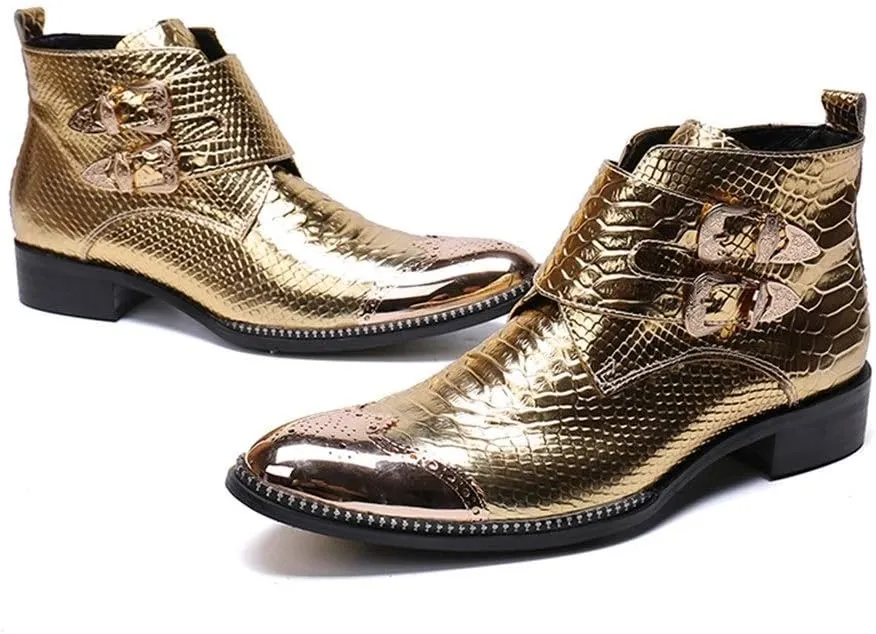 For Men Ankle Boots Zip Wing Tip Monk Strap Men Boots Holiday Party Office Business For Show The First Layer Of Cowhide