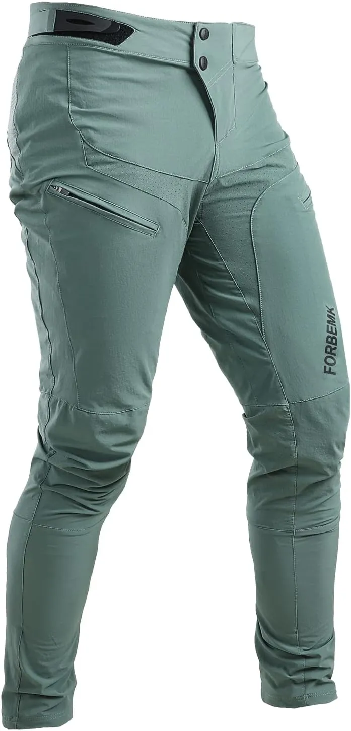 FORBEMK Men's Mountain Bike Cycling Bicycle Riding MTB Pants, Quick-Dry Lightweight Breathable BMX Downhill Bike Pants