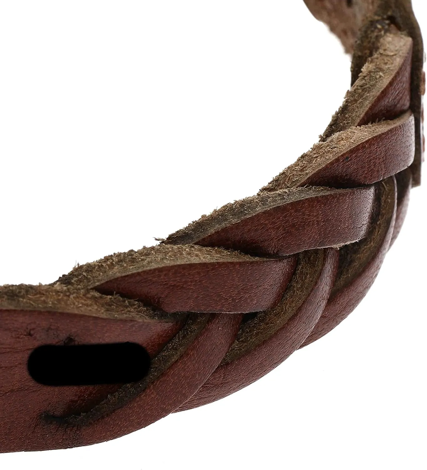 Fossil Men's Casual Stainless Steel and Genuine Leather Bracelet for Men