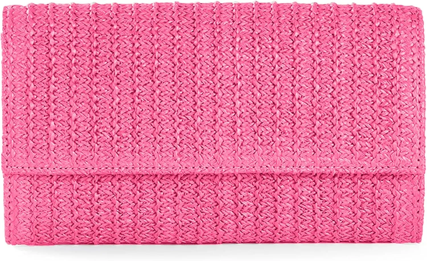 Fozehlad Straw Clutch Bags for Women Straw Beach Crossbody Purse Woven Envelope Wallet Fold Over Chain Shoulder Bag