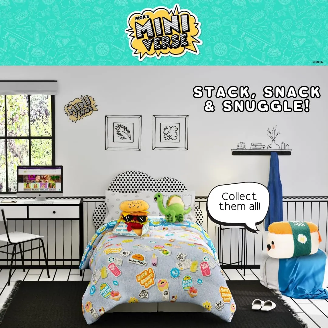 Franco Bedding Super Soft Plush Decorative Cozy Throw Cuddle Pillow, Standard, Miniverse-Tacosaurus