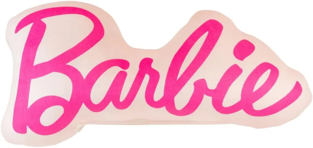 Franco Movie Luxe Super Soft Plush Squishy Decorative Pillow (Officially Licensed Product), 17" Inch, Barbie Logo