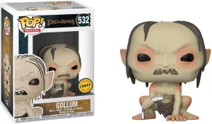 Funko Gollum (Chase Edition): Lord of The Rings x Pop! Movies Vinyl Figure & 1 Pet Plastic Graphical Protector Bundle [#532/13559 - B]