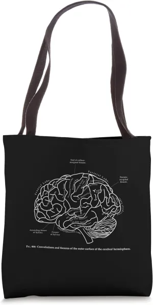 Funny Brain Anatomy Physiology Men Women School Learning Dad Tote Bag