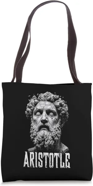 Funny Philosophy Aristotle Philosopher Statue Portrait Tote Bag
