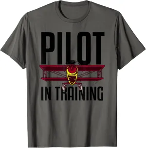 Funny Pilot In Training Gift For Aviation Student Boys Girls T-Shirt