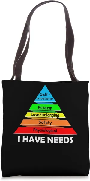 Funny Psychology Hierarchy Of Needs Major Psychotherapy Tote Bag