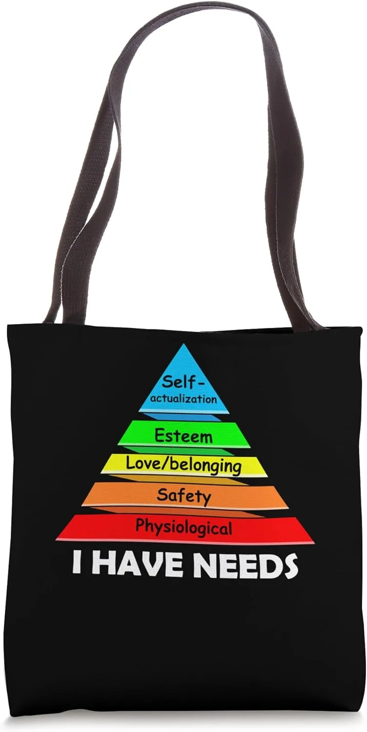 Funny Psychology Hierarchy Of Needs Major Psychotherapy Tote Bag