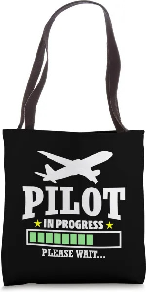 Future Pilot in Progress Aviation Student Graduation Gift Tote Bag