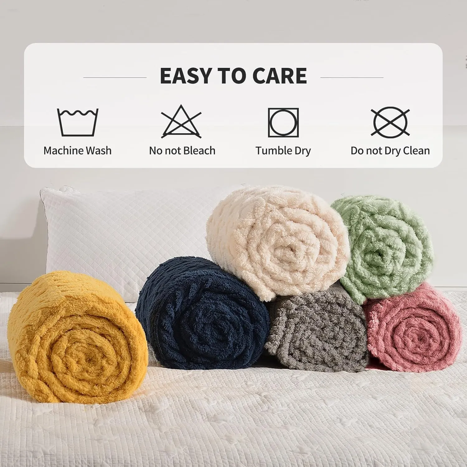 FY FIBER HOUSE Fleece Blanket – 3D Pattern Design Bedding Sherpa Throw Blanket for Camping, Travel Warm Super Soft Fluffy Cozy Decorative Twin 50”x60” Navy