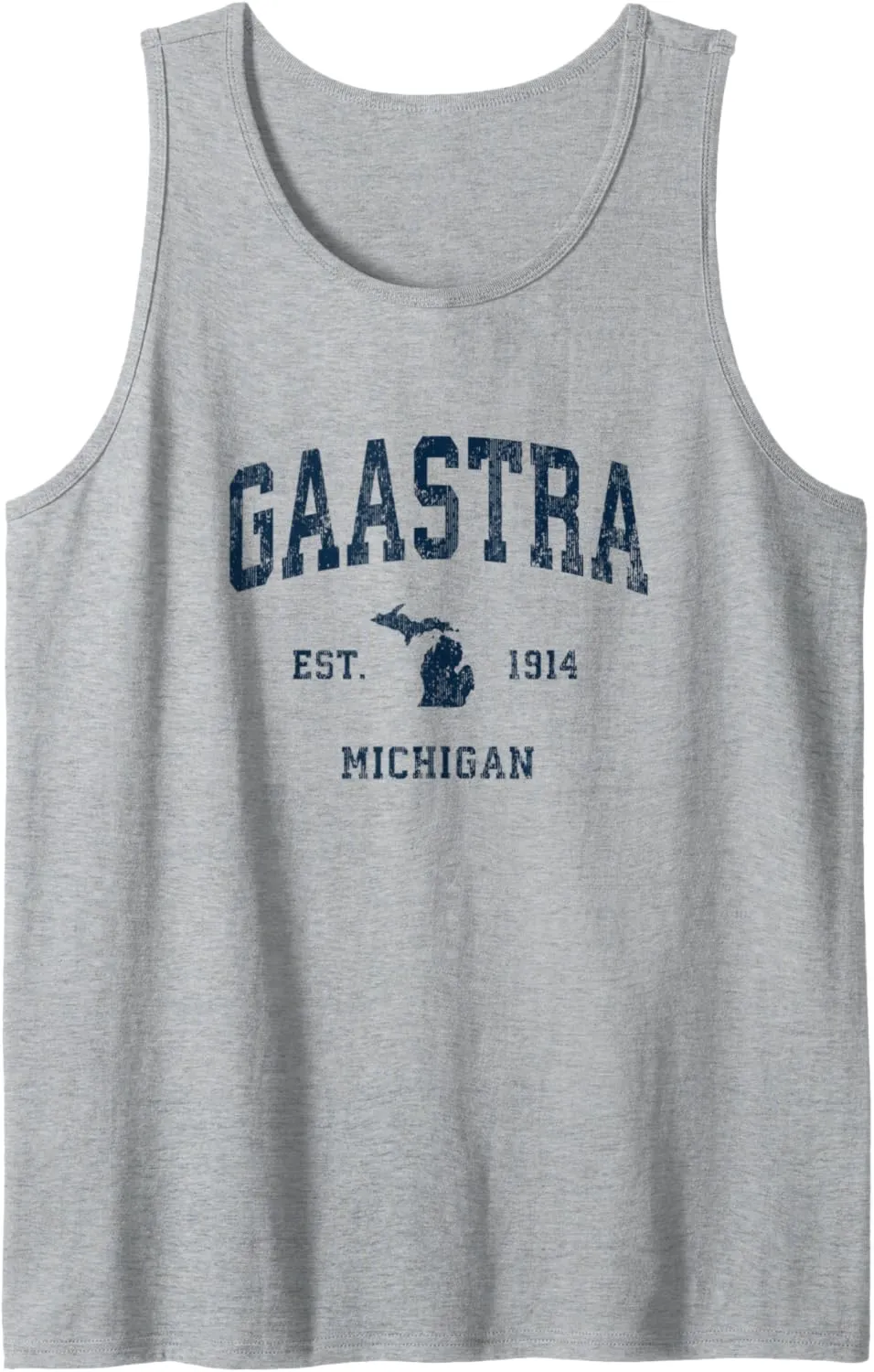 Gaastra Michigan MI Vintage Athletic Navy Sports Design Tank Top