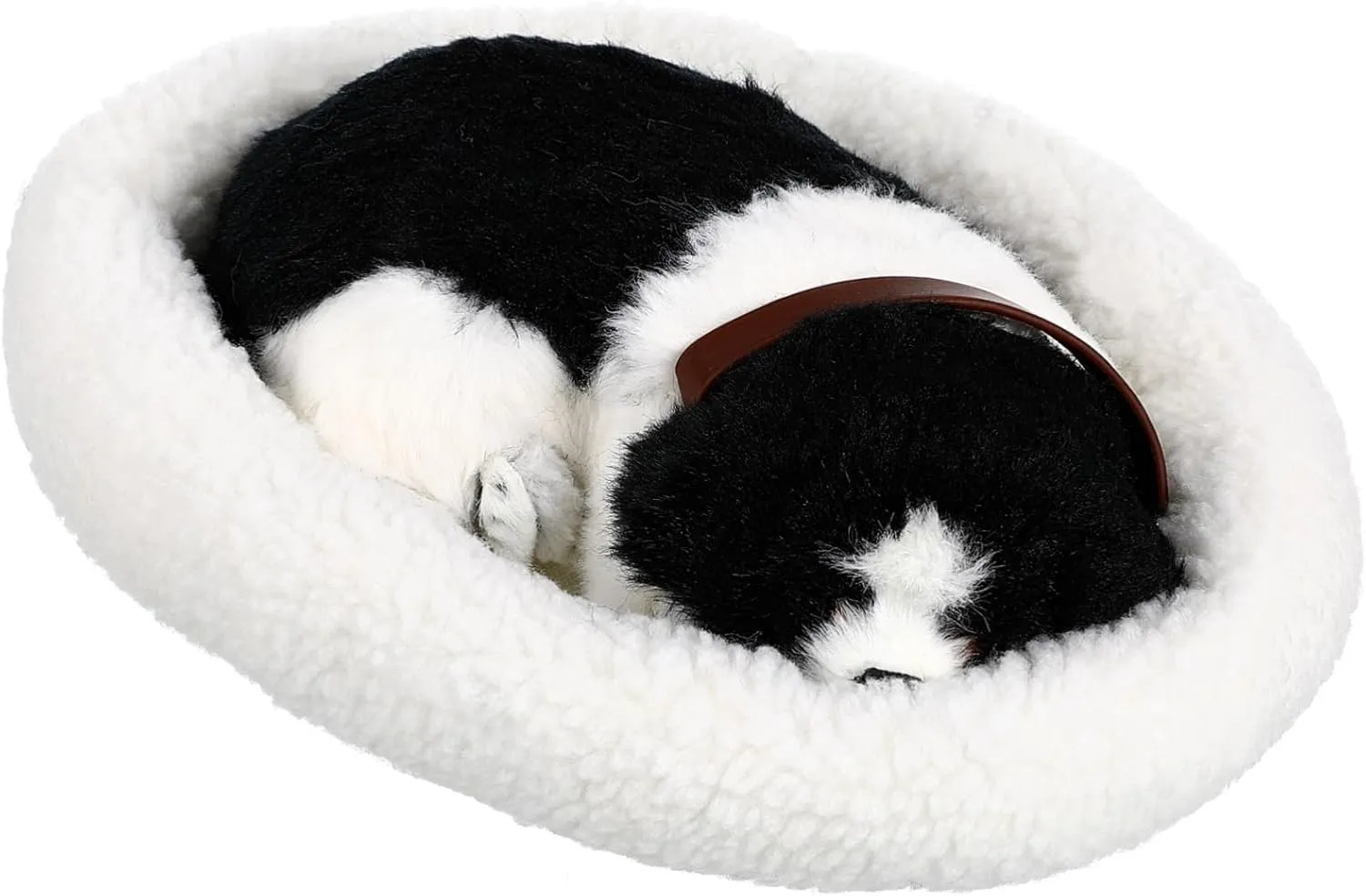 Garneck Realistic Breathing Dog Stuffed Animals Lifelike Sleeping Plush for Home Decoration Companion for Seniors Made from Artificial