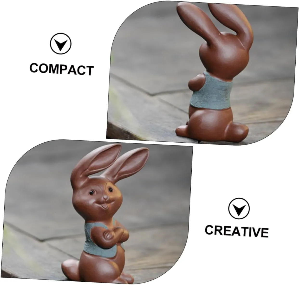 Garneck Red Stoneware Tea Pet Sculpture Creative Desktop Decor Compact Tea Supply Ornament for Home Office