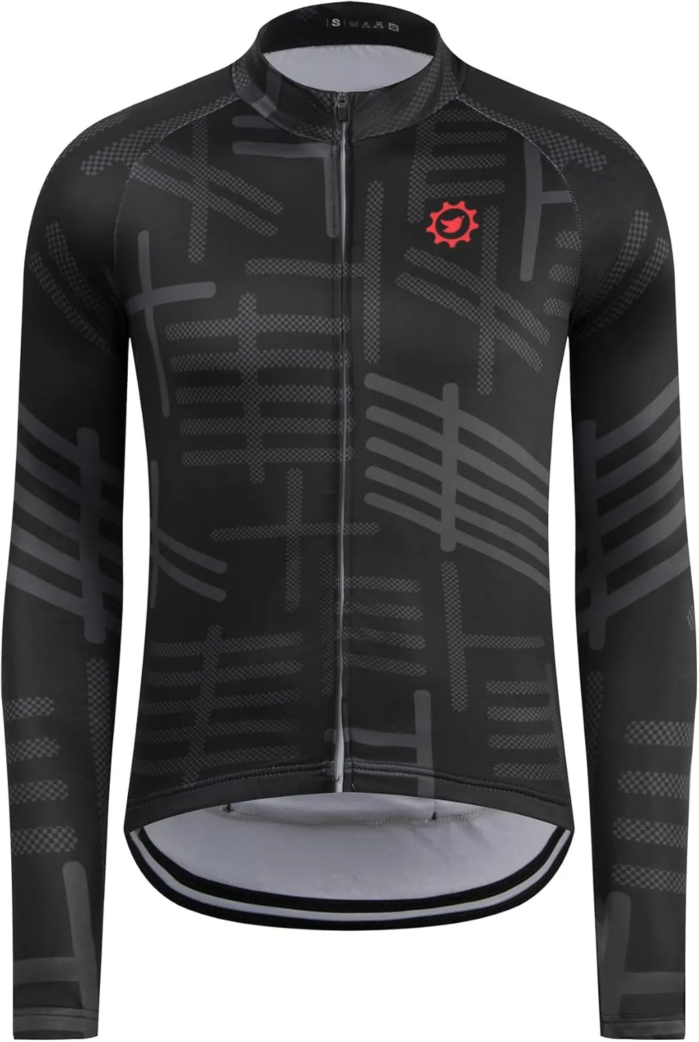 GCRFL Men's Cycling Jersey Long Sleeve Biking Shirt with 3 1 Zipper Pocket Breathable Quick Dry Bicycle Jersey