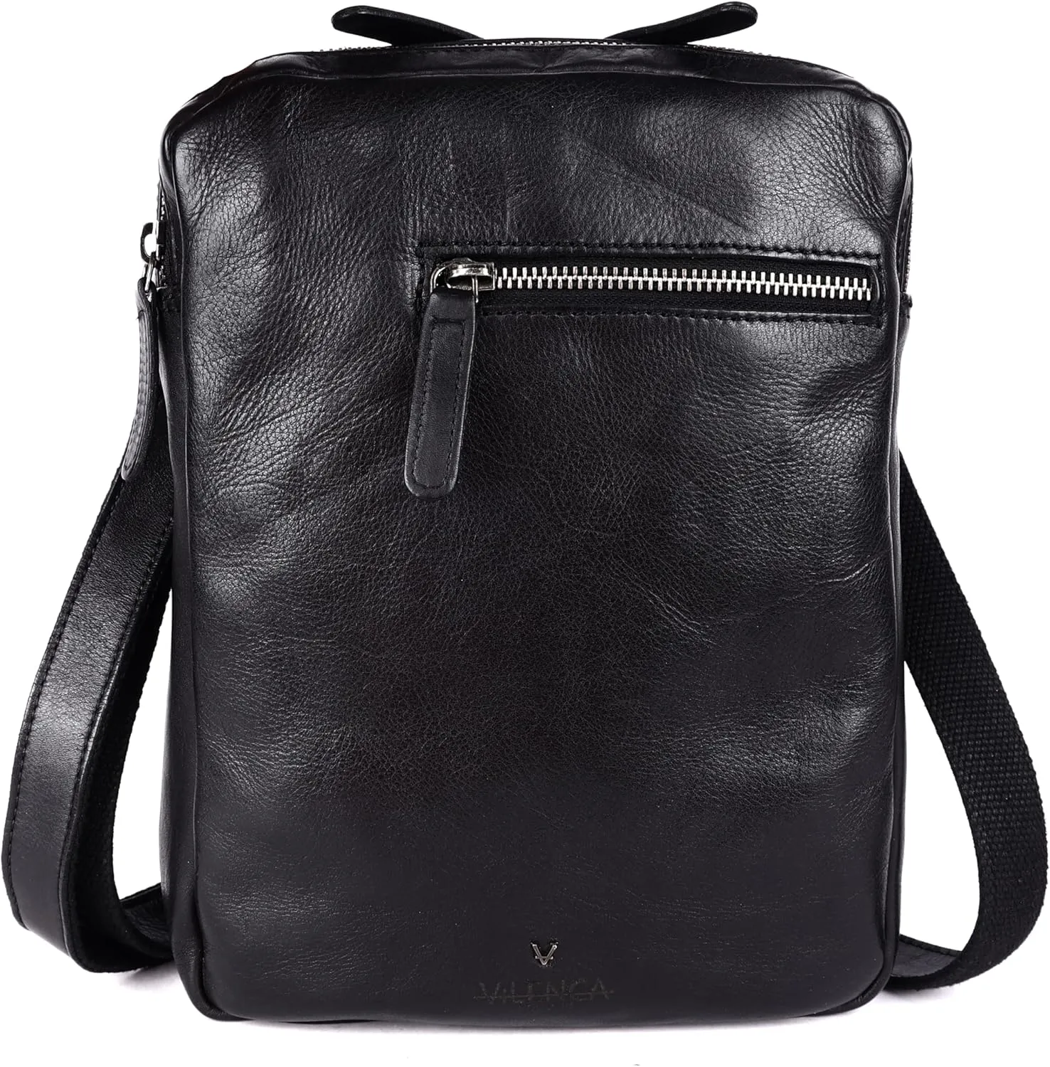 Genuine Italian Leather Shoulder Crossbody Sling Bag for Men - Adjustable Strap for Office, Travel, Casual & Hiking