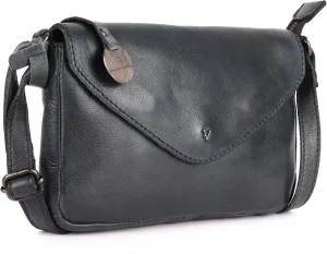 Genuine Italian Leather Small Crossbody Sling Bag RFID Protected Trendy Casual Office with Adjustable Strap