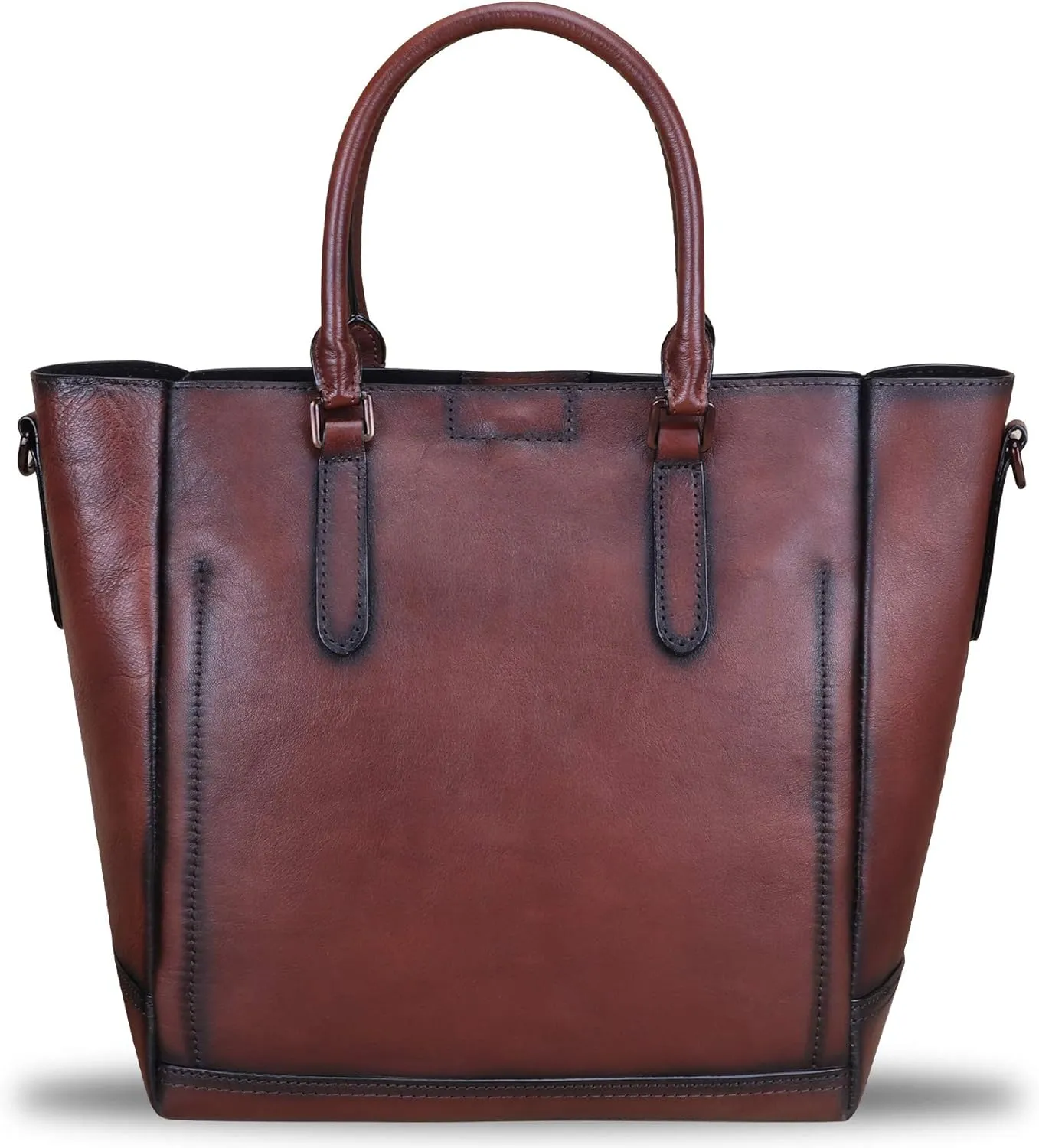 Genuine Leather Handbags for Women Vintage Handmade Tote Purse Cowhide Shoulder Bag Satchel Top-Handle Bags for Ladies