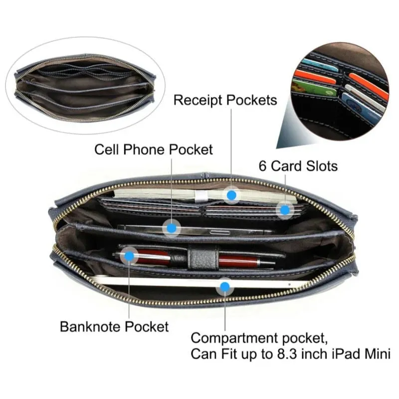 Genuine Leather Men's Clutch Bag