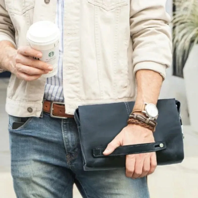 Genuine Leather Men's Clutch Bag