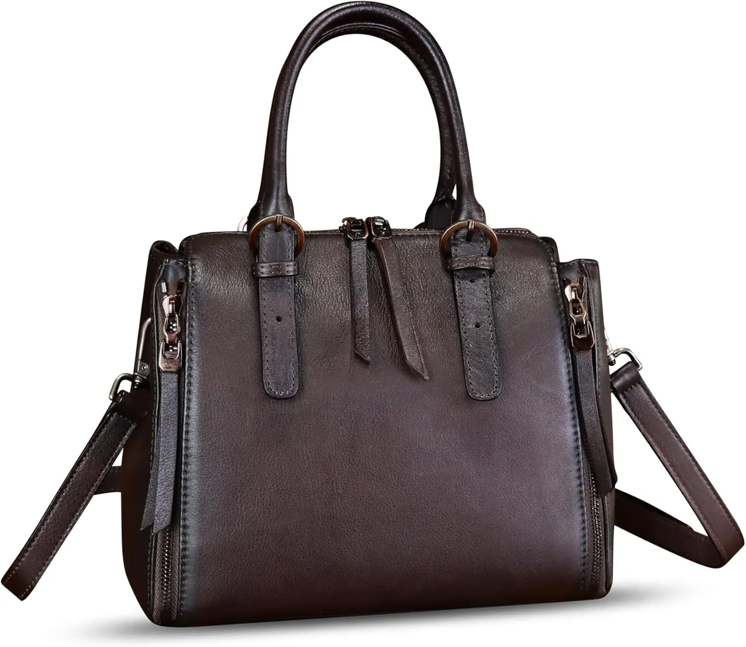 Genuine Leather Purses and Handbags for Women Satchel Bag Vintage Crossbody Shoulder Bag Top Handle Bag Purse