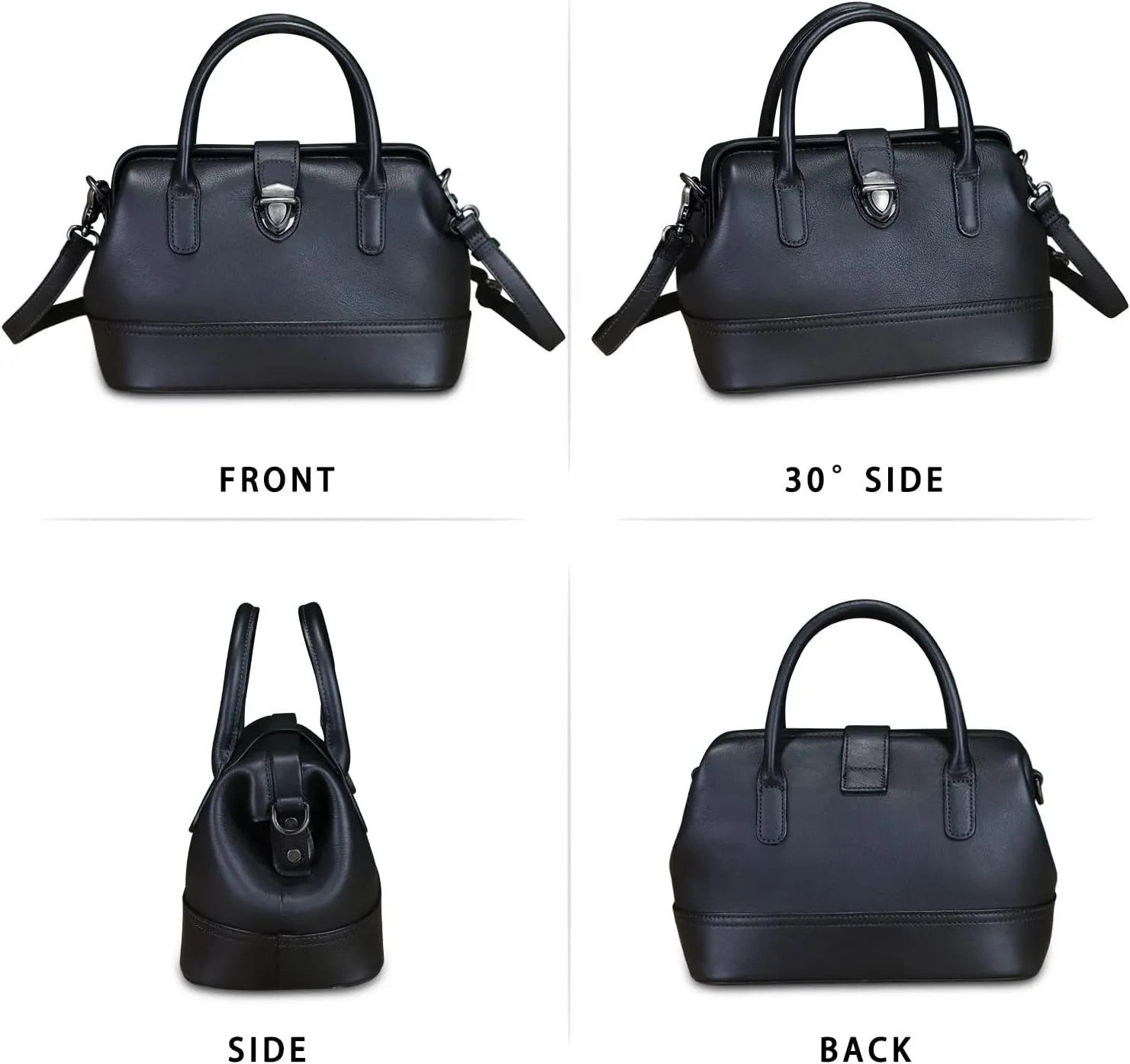 Genuine Leather Purses and Handbags for Women Vintage Handmade Real Leather Shoulder Bag Crossbody Satchel Purse with Strap