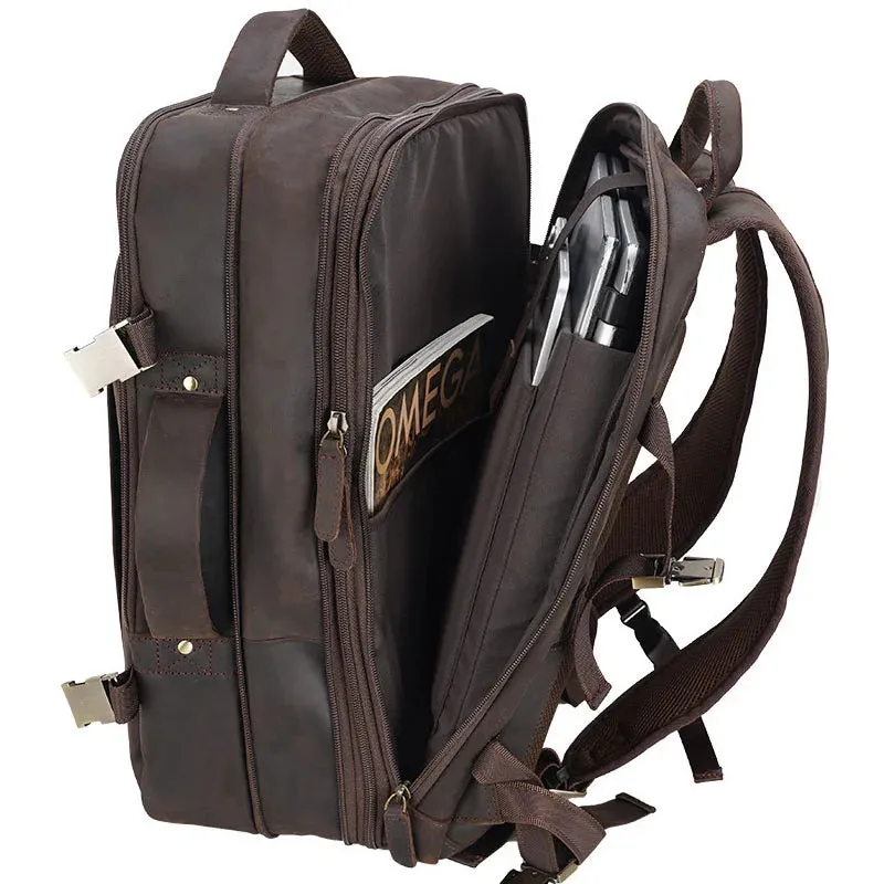 Genuine Leather Travel Backpack