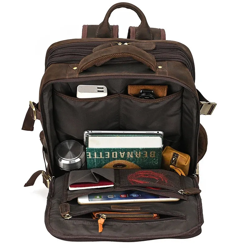 Genuine Leather Travel Backpack