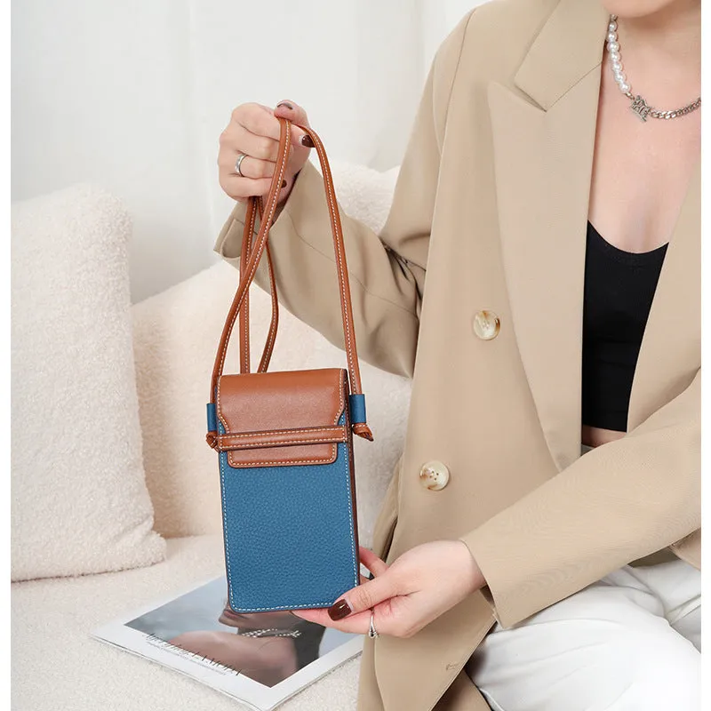 Genuine Leather Vertical First Layer Cattlehide Phone Bags