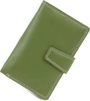 Genuine Leather Wallet for Women - RFID Blocking Ladies Wallet - Multi Coloured Purse (LW108)