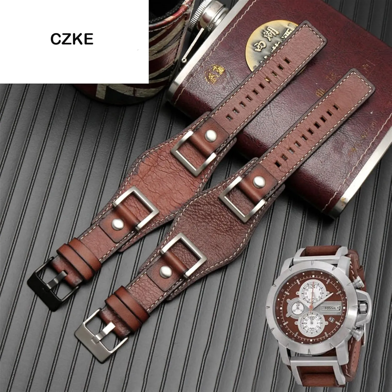 Genuine leather watchbands For Fossil JR1157 watch band accessories Vintage style strap with high quantity Stainless steel joint 24mm