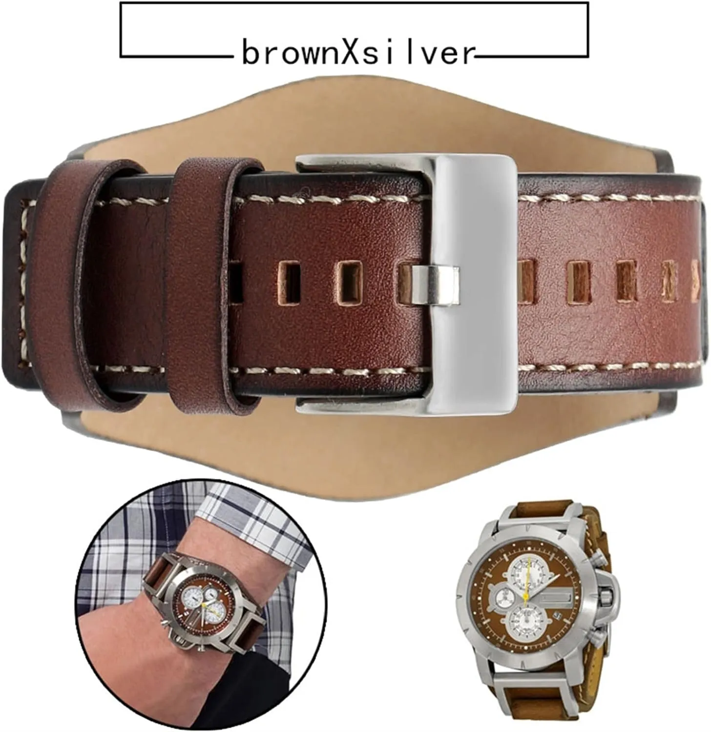 Genuine leather watchbands For Fossil JR1157 watch band accessories Vintage style strap with high quantity Stainless steel joint 24mm