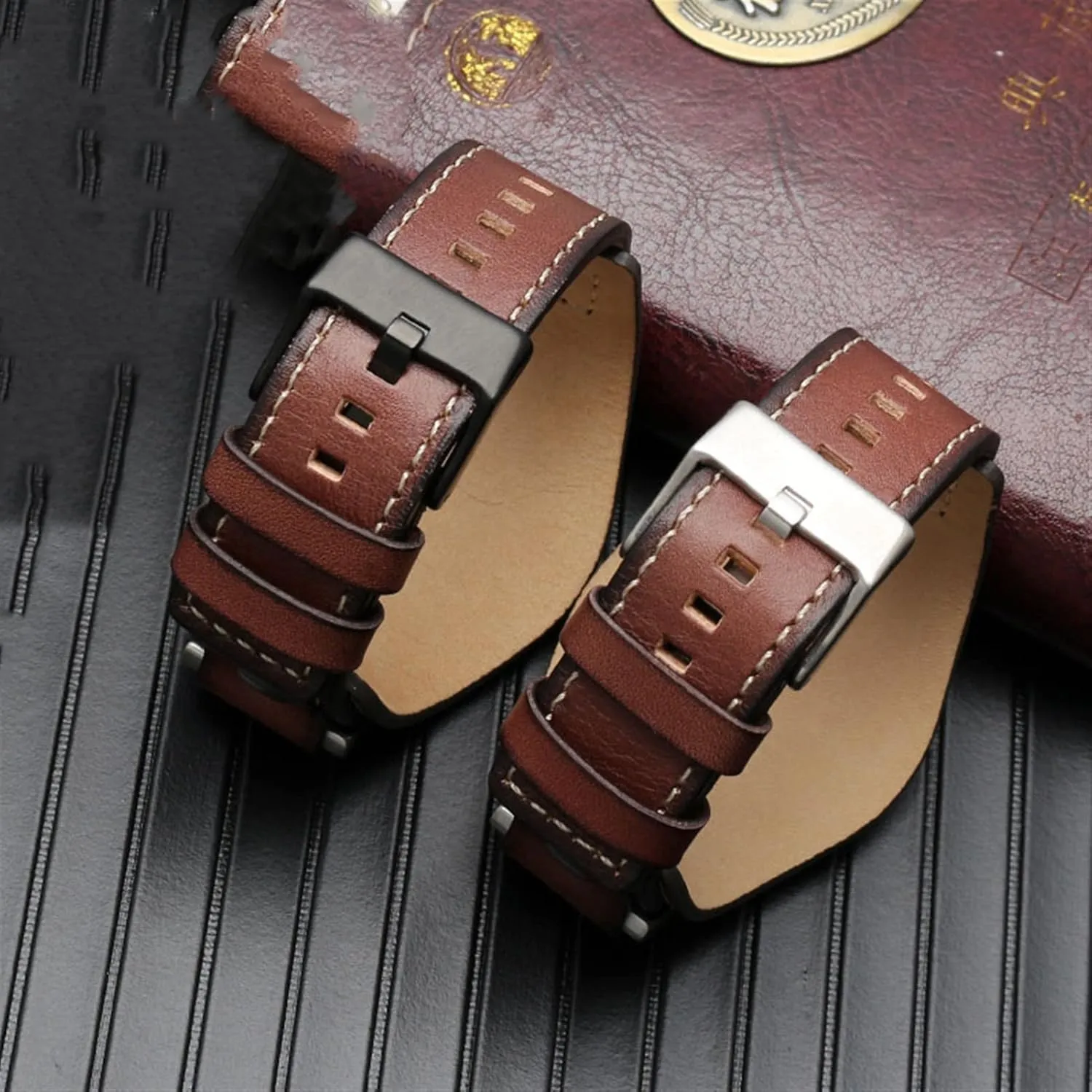 Genuine leather watchbands For Fossil JR1157 watch band accessories Vintage style strap with high quantity Stainless steel joint 24mm