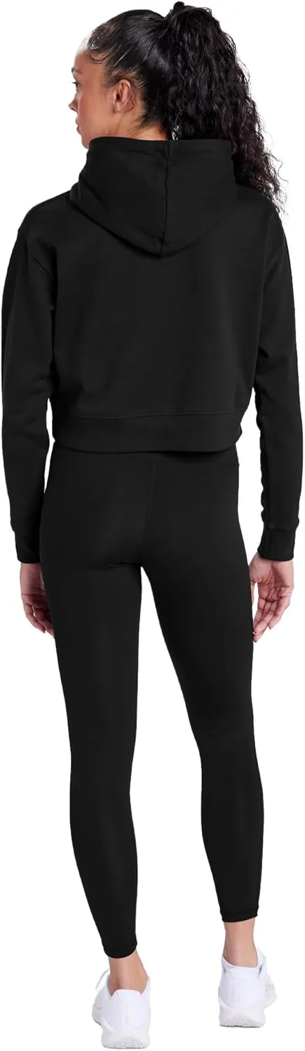 Georgetown University Arch Logo Black Women's Cropped Hoodie Pullover Sweatshirt