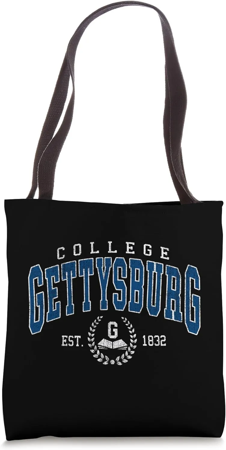 Gettysburg Arch Vintage College Athletic Sports Design Tee Tote Bag