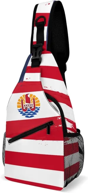 Gibraltar Flag Hand Drawn Sling Bag Crossbody Chest Bag Shoulder Bag For Travel Hiking Cycling Camping