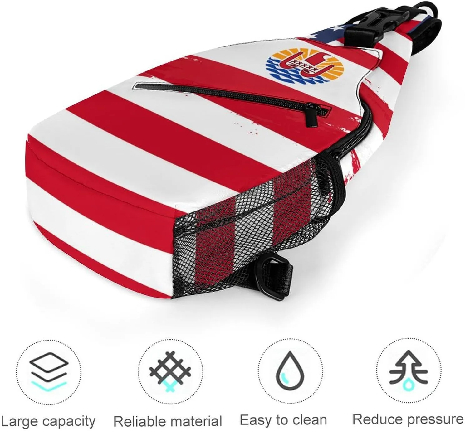 Gibraltar Flag Hand Drawn Sling Bag Crossbody Chest Bag Shoulder Bag For Travel Hiking Cycling Camping
