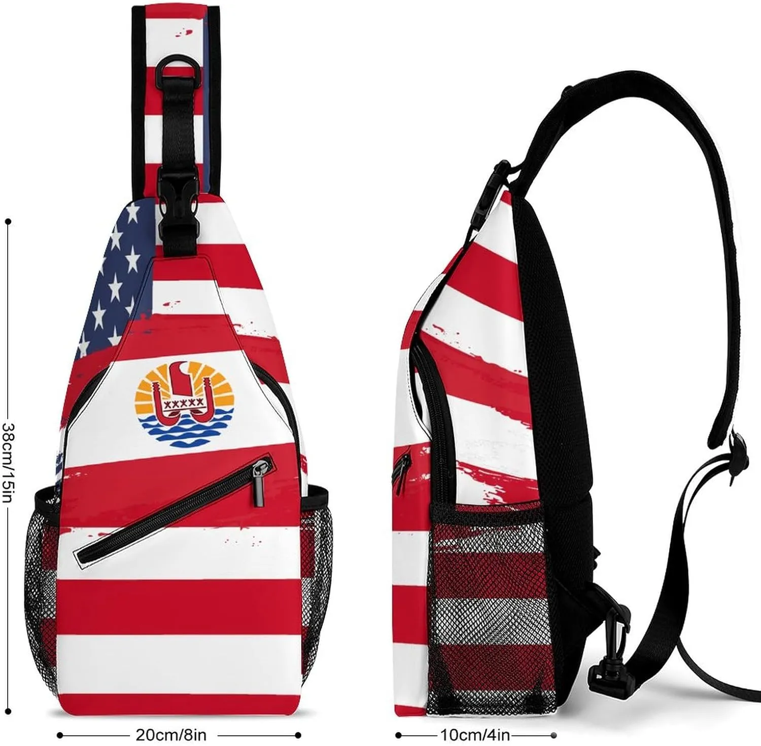 Gibraltar Flag Hand Drawn Sling Bag Crossbody Chest Bag Shoulder Bag For Travel Hiking Cycling Camping