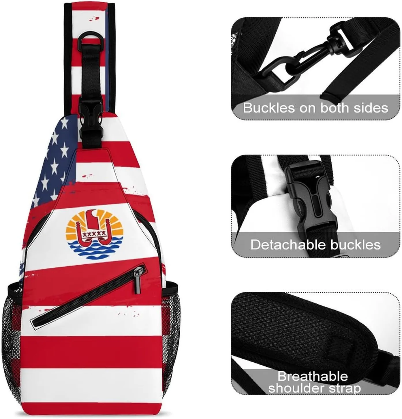 Gibraltar Flag Hand Drawn Sling Bag Crossbody Chest Bag Shoulder Bag For Travel Hiking Cycling Camping