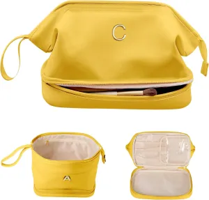 Gifts for 3 4 5 6 7 8 9 10 11 12 13 Year Old Girls-Initial Makeup Bag, Travel Gifts, Personalized Bags, Double Layer Cosmetic Bag, Makeup Bags Letter Travel Toiletry Bag, Friend Gifts