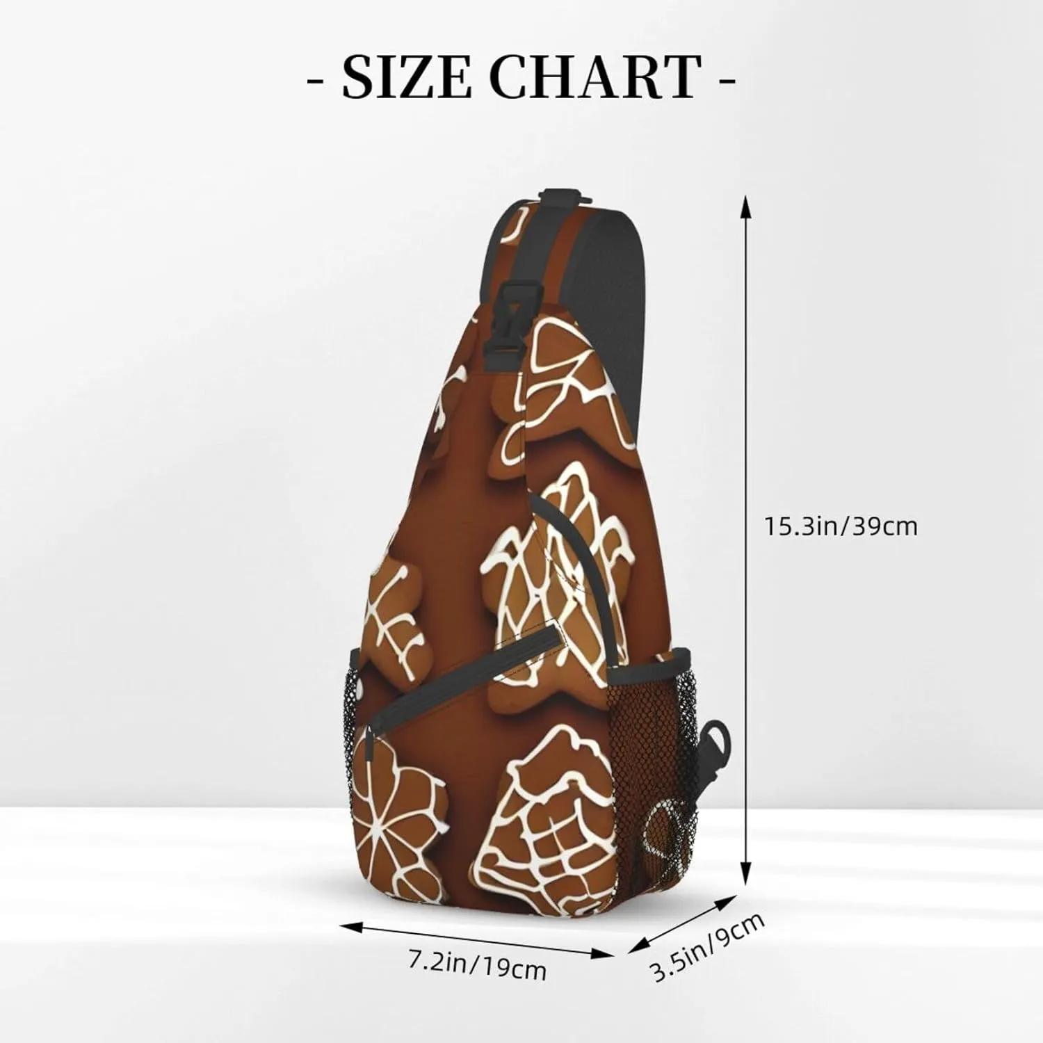 Gingerbread Cookies High Storage Capacity Chest Bag Diagonally Sling Backpack Crossbody Shoulder Bag For Men Women