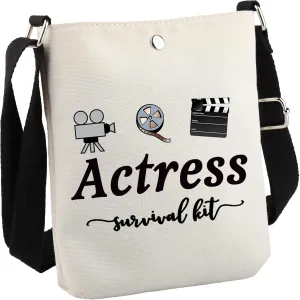 GJTIM Actress Gift Actress Survival Kit Theatre Acting Gift Zipper Pouch Funny Makeup Bag for Drama Student (Survival Actress CB)