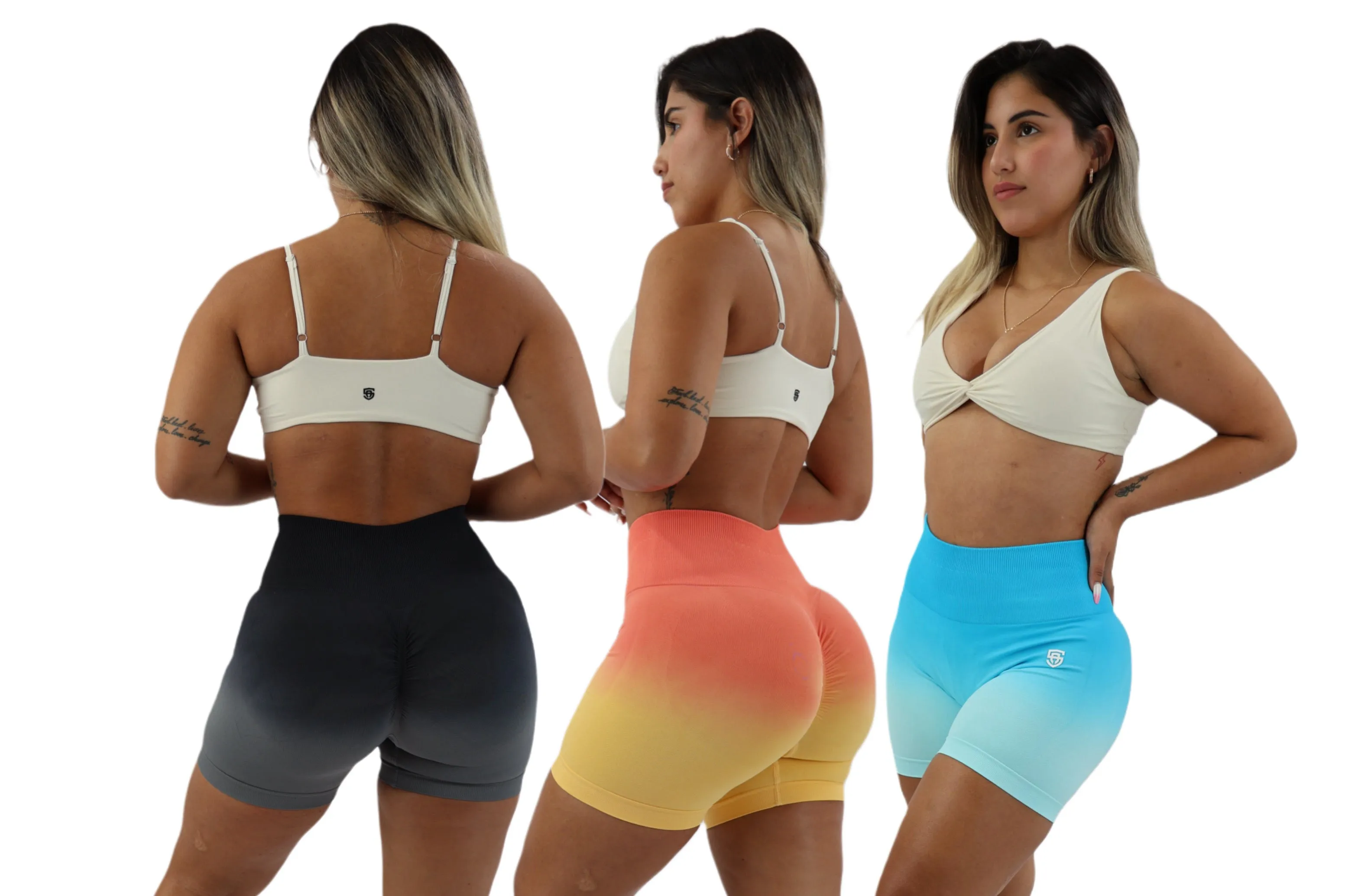 Gradient Glow Scrunch Shorts