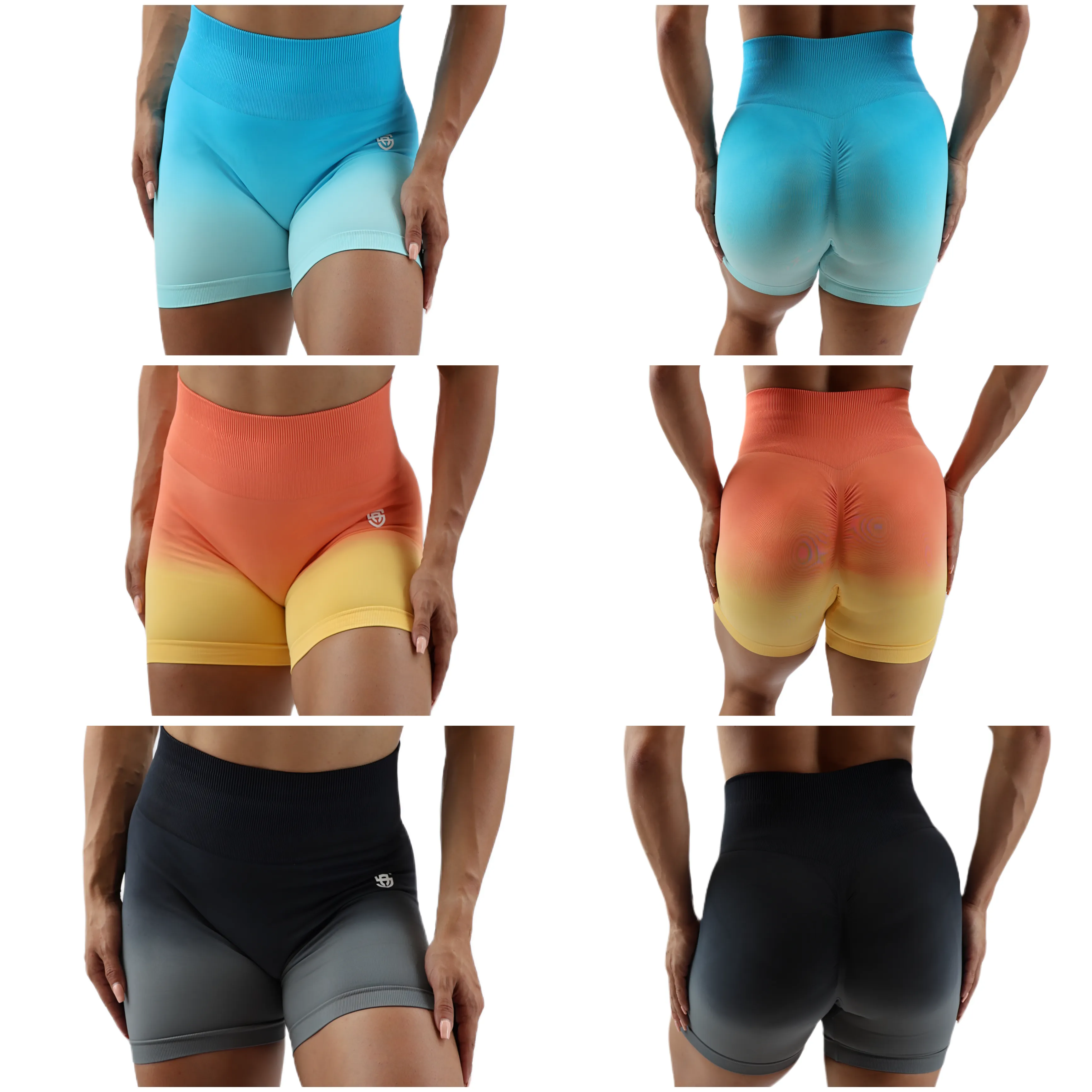 Gradient Glow Scrunch Shorts