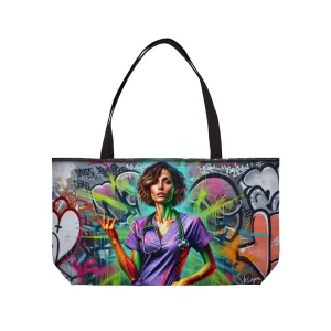 Graffiti Art Nurse Tote Bag