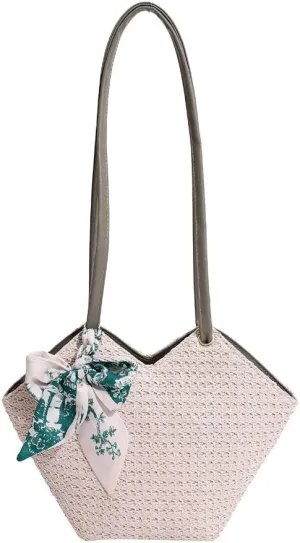 Grass Woven Shoulder Bag Large Capacity Handbag Bag for Adult Women Teenager Gril