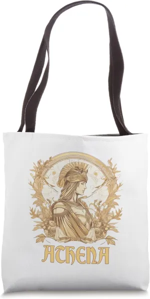 Greek Mythology: portrayal of Athena, the goddess of wisdom Tote Bag