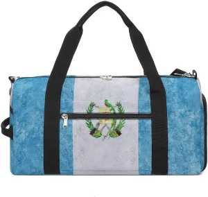 Guatemala Flag Textured Duffel Bag with Shoe Compartment and Wet Pocket Gym Weekender