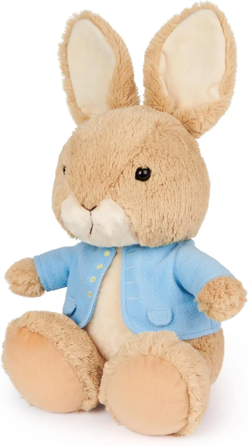 GUND Beatrix Potter Peter Rabbit Silly Pawz Plush, Easter Bunny Stuffed Animal for Ages 1 and Up, Brown/Blue, 11”