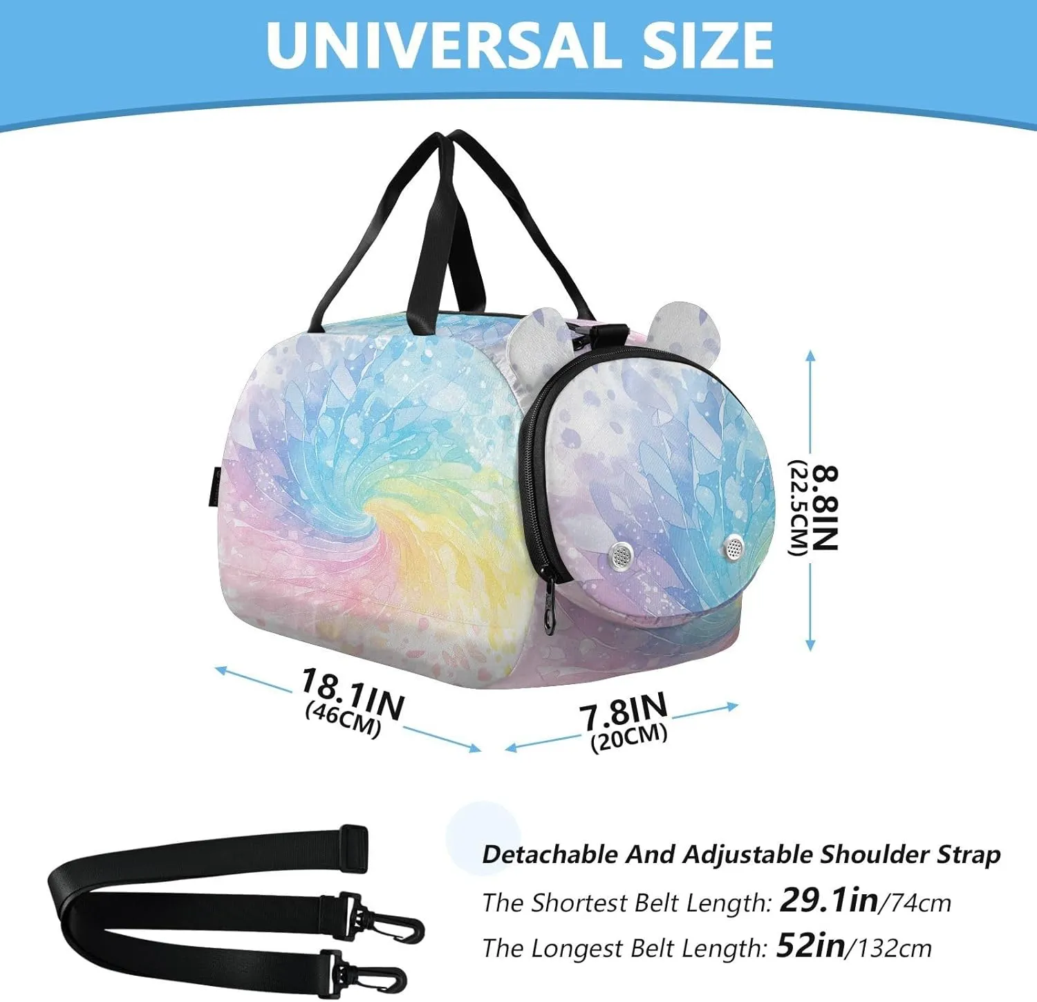 GuoChe Anti Theft Crossbody Bag with Shoes Compartment Trendy Over Shoulder Purse for Go shopping