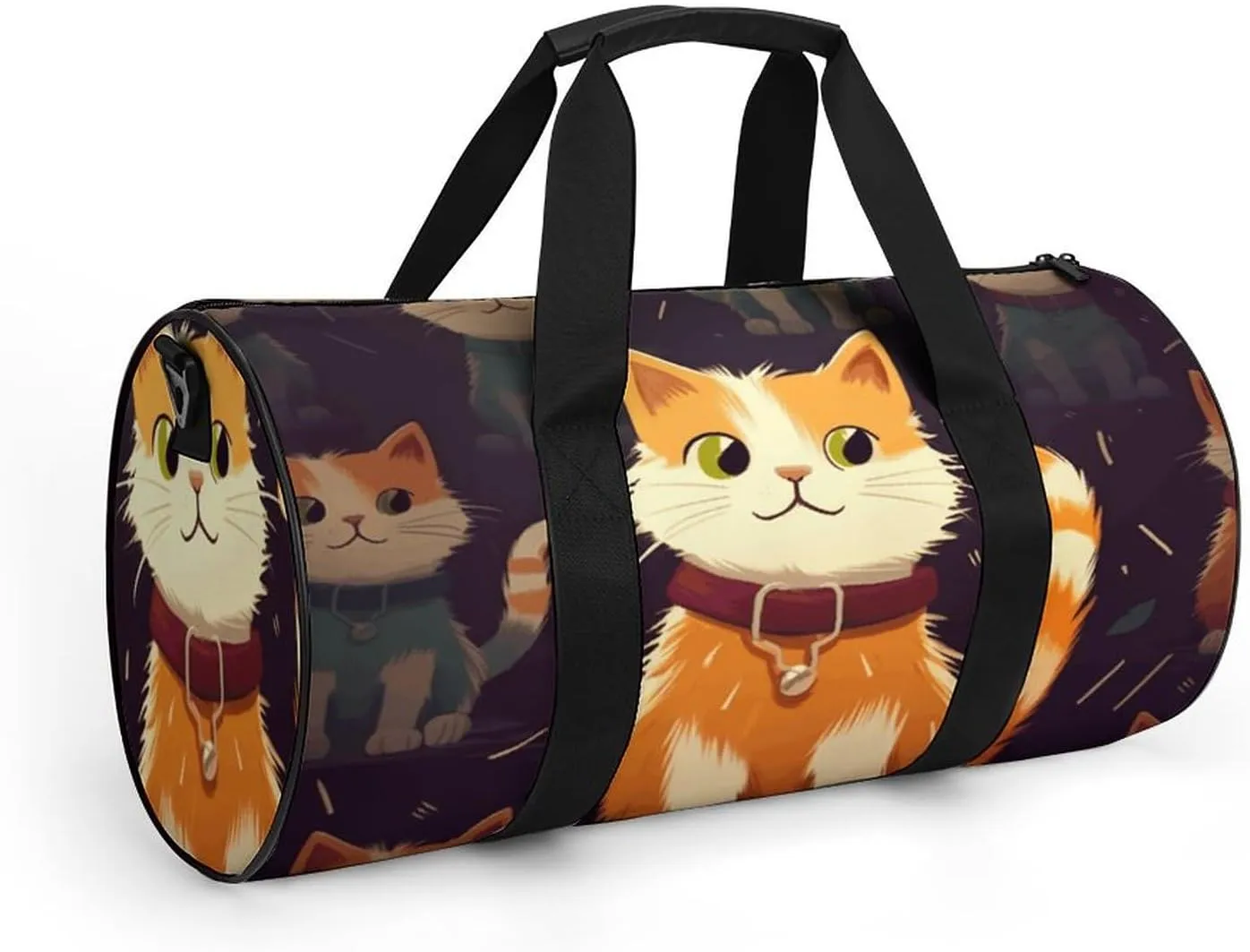 Gym Bag Cat Duffel Bag for Men Women Overnight Bag with Shoe Compartment Workout Bags
